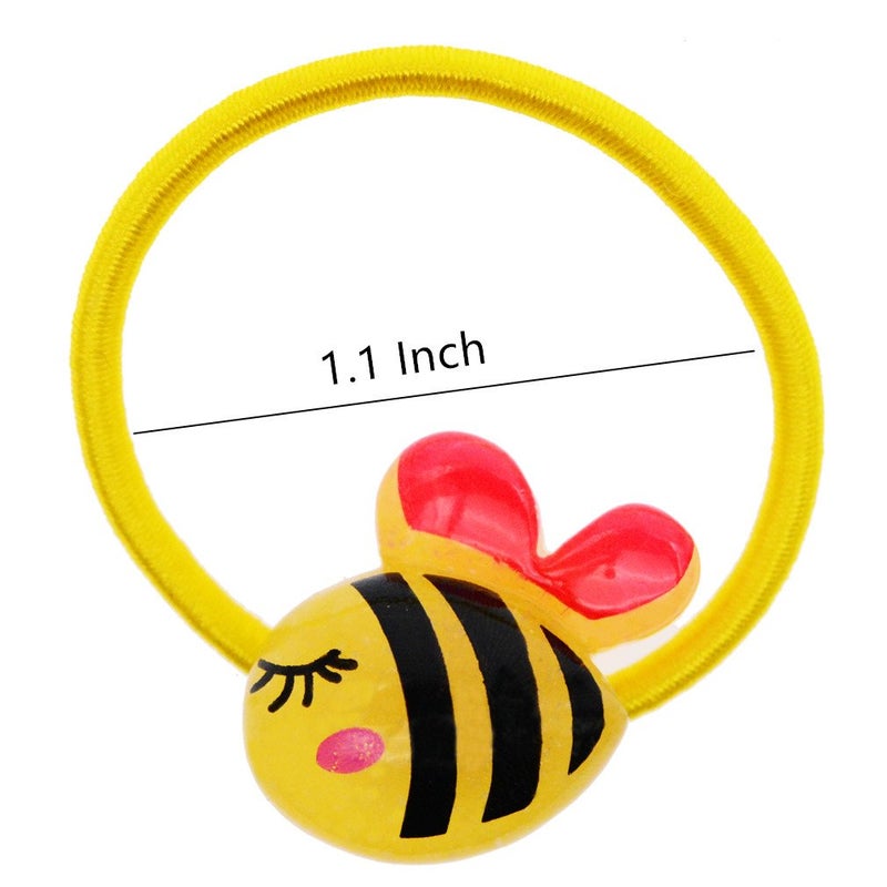 PIDOUDOU 50 Pcs (25 Pairs) Cartoon Elastic Hair Ties Little Girls' Small Ropes Toddlers' Ponytail Holder - Image 4